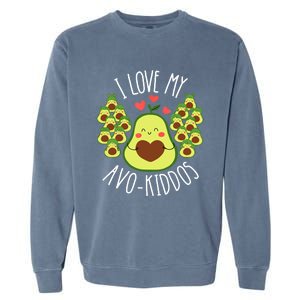 Funny Teacher Avocado Valentine's Day Cute Retro Wo Garment-Dyed Sweatshirt