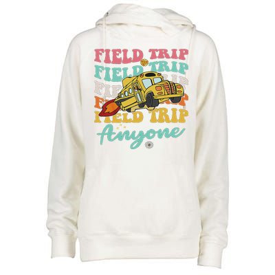Field Trip Anyone Field Day Teacher Womens Funnel Neck Pullover Hood