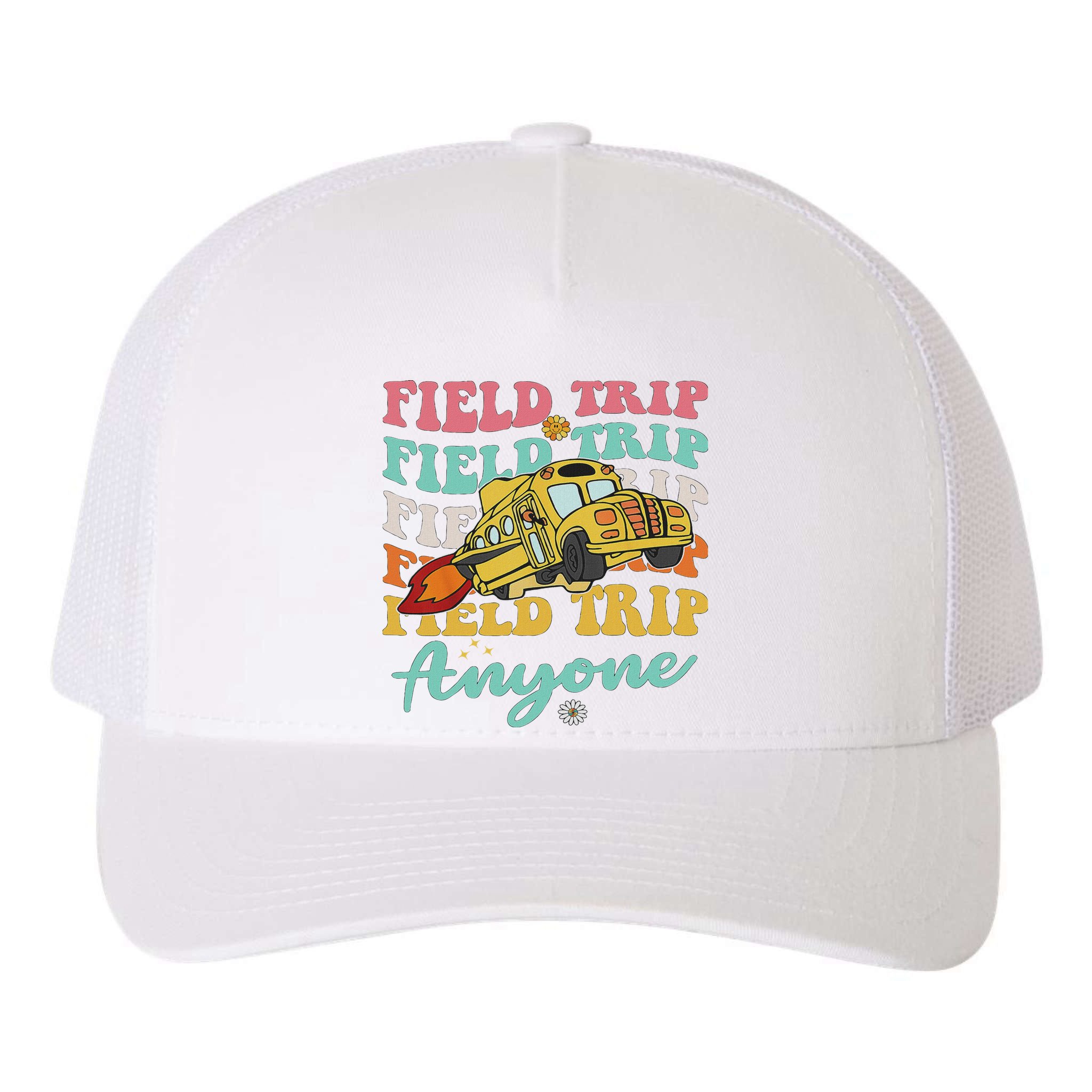 Field Trip Anyone Field Day Teacher Yupoong Adult 5-Panel Trucker Hat