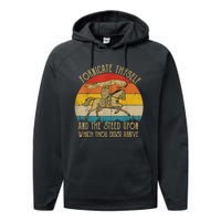 Fornicate Thyself And The Steed Upon Which Thou Didst Arrive Performance Fleece Hoodie