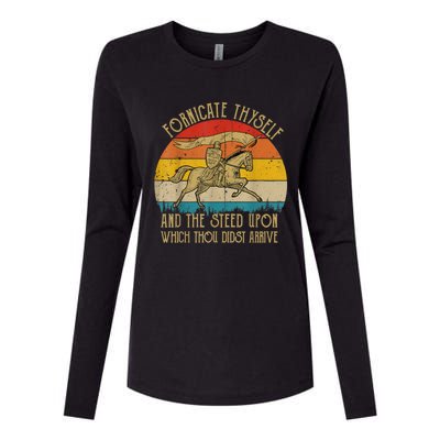 Fornicate Thyself And The Steed Upon Which Thou Didst Arrive Womens Cotton Relaxed Long Sleeve T-Shirt