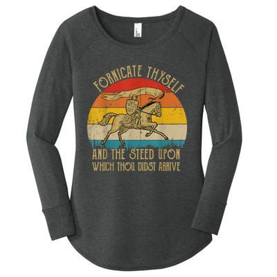 Fornicate Thyself And The Steed Upon Which Thou Didst Arrive Women's Perfect Tri Tunic Long Sleeve Shirt