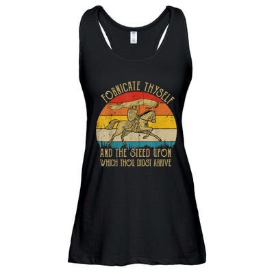 Fornicate Thyself And The Steed Upon Which Thou Didst Arrive Ladies Essential Flowy Tank