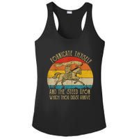 Fornicate Thyself And The Steed Upon Which Thou Didst Arrive Ladies PosiCharge Competitor Racerback Tank