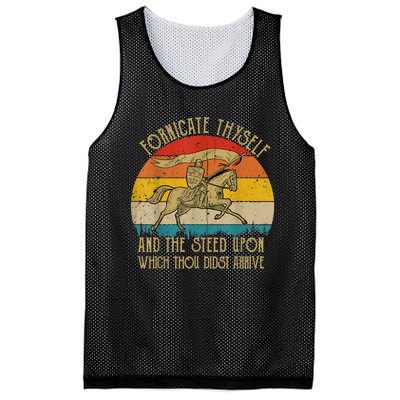 Fornicate Thyself And The Steed Upon Which Thou Didst Arrive Mesh Reversible Basketball Jersey Tank