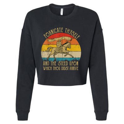 Fornicate Thyself And The Steed Upon Which Thou Didst Arrive Cropped Pullover Crew