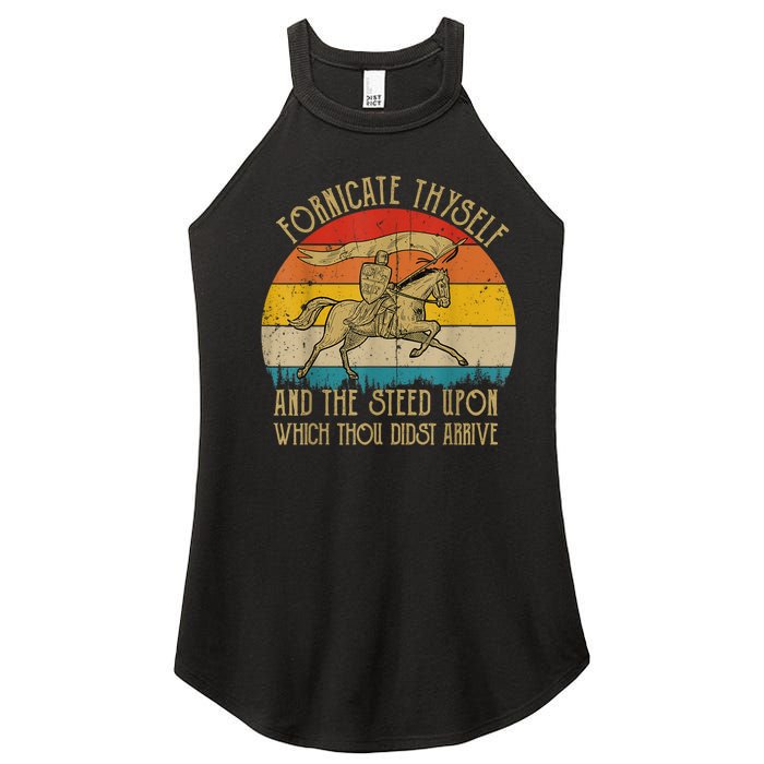 Fornicate Thyself And The Steed Upon Which Thou Didst Arrive Women's Perfect Tri Rocker Tank