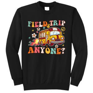 Field Trip Anyone Groovy School Bus Driver Yellow Bus Sweatshirt