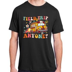 Field Trip Anyone Groovy School Bus Driver Yellow Bus Adult ChromaSoft Performance T-Shirt