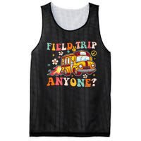 Field Trip Anyone Groovy School Bus Driver Yellow Bus Mesh Reversible Basketball Jersey Tank