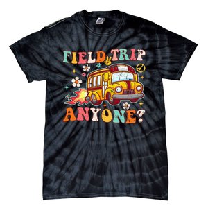 Field Trip Anyone Groovy School Bus Driver Yellow Bus Tie-Dye T-Shirt