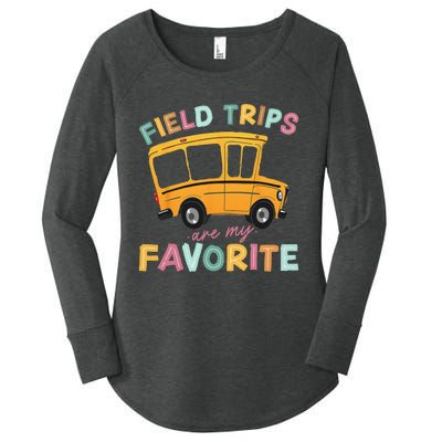 Field Trips Are My Favorite Field Trip Teacher Group Costume Women's Perfect Tri Tunic Long Sleeve Shirt