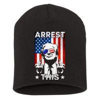 Funny Trump Arrest This American Flag Trump 2024 Short Acrylic Beanie