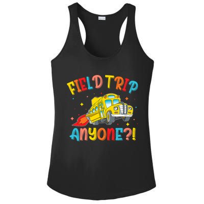 Field Trip Anyone School Trips Field Day 2025 Teachers  Ladies PosiCharge Competitor Racerback Tank