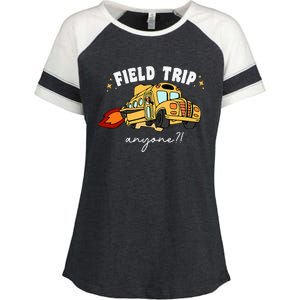 Field Trip Anyone Teacher Field Day Funny Presents Enza Ladies Jersey Colorblock Tee