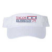 Funny Tacos And Burritos Vote 2024 Valucap Bio-Washed Visor