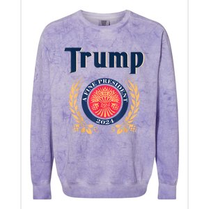 Funny Trump A Fine President 2024 Colorblast Crewneck Sweatshirt