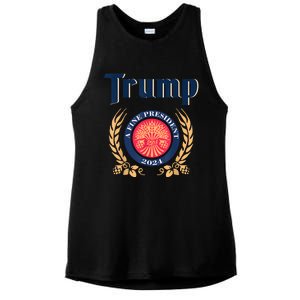 Funny Trump A Fine President 2024 Ladies PosiCharge Tri-Blend Wicking Tank