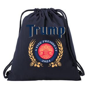 Funny Trump A Fine President 2024 Drawstring Bag