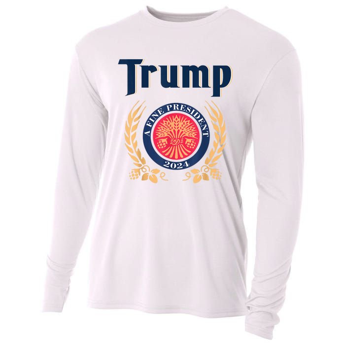 Funny Trump A Fine President 2024 Cooling Performance Long Sleeve Crew