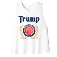 Funny Trump A Fine President 2024 Women's Racerback Cropped Tank