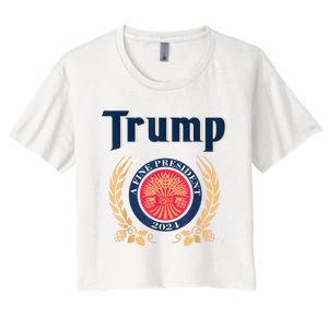 Funny Trump A Fine President 2024 Women's Crop Top Tee