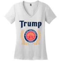 Funny Trump A Fine President 2024 Women's V-Neck T-Shirt