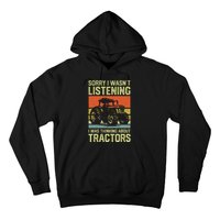 Funny Thinking About Tractors Tractor Lover Farmer Hoodie