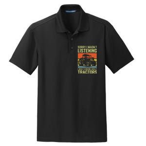 Funny Thinking About Tractors Tractor Lover Farmer Dry Zone Grid Polo