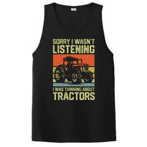 Funny Thinking About Tractors Tractor Lover Farmer PosiCharge Competitor Tank