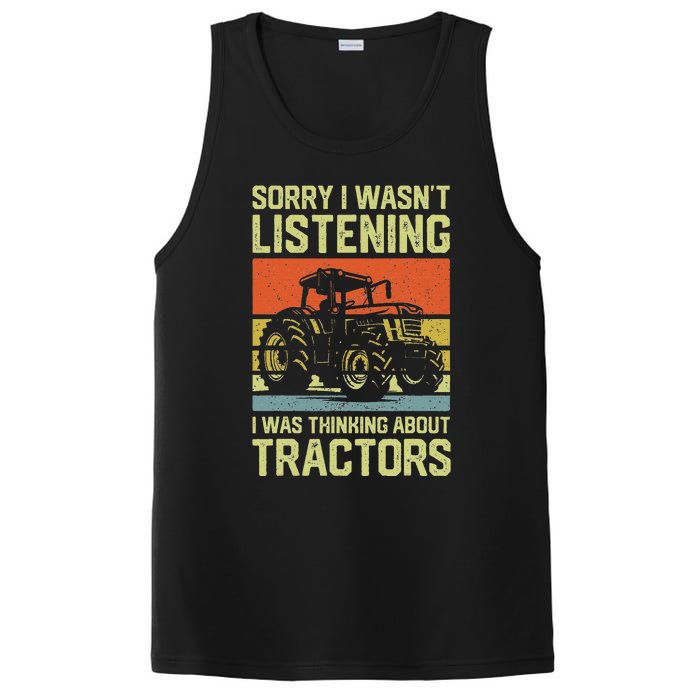 Funny Thinking About Tractors Tractor Lover Farmer PosiCharge Competitor Tank