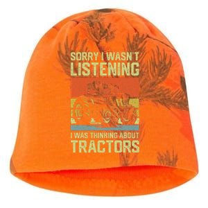 Funny Thinking About Tractors Tractor Lover Farmer Kati - Camo Knit Beanie