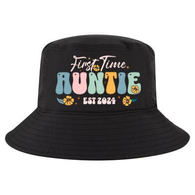 First Time Auntie Est 2024 New Aunt Pregnancy Announcement Cool Comfort Performance Bucket Hat