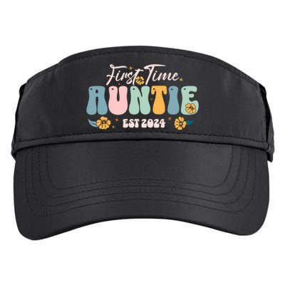 First Time Auntie Est 2024 New Aunt Pregnancy Announcement Adult Drive Performance Visor