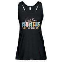 First Time Auntie Est 2024 New Aunt Pregnancy Announcement Ladies Essential Flowy Tank