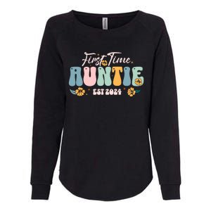 First Time Auntie Est 2024 New Aunt Pregnancy Announcement Womens California Wash Sweatshirt