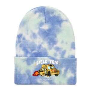 Field Trip Anyone Teacher Field Day Funny Presents Tie Dye 12in Knit Beanie