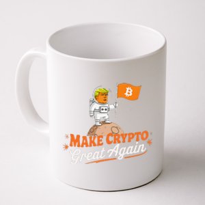 Funny Trump Astronaut Make Crypto Great To Moon Bitcoin Coffee Mug