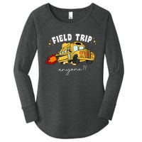 Field Trip Anyone Field Day Teacher Student School Funny Bus Women's Perfect Tri Tunic Long Sleeve Shirt