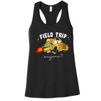 Field Trip Anyone Field Day Teacher Student School Funny Bus Women's Racerback Tank