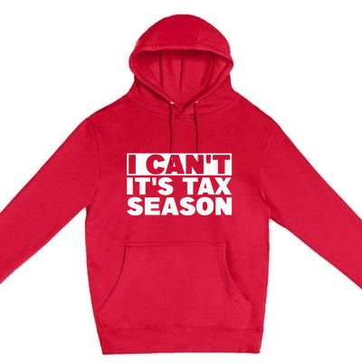 Funny Taxation Accountant Gift I Cant Its Tax Season CPA Tax Premium Pullover Hoodie