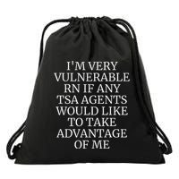 Funny Tsa Agent Very Vulnerable Rn Embarrassing Airport Premium Drawstring Bag