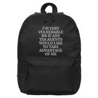 Funny Tsa Agent Very Vulnerable Rn Embarrassing Airport Premium 16 in Basic Backpack