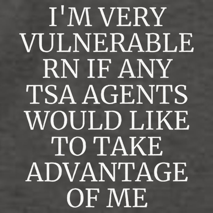 Funny Tsa Agent Very Vulnerable Rn Embarrassing Airport Premium Vector Backpack