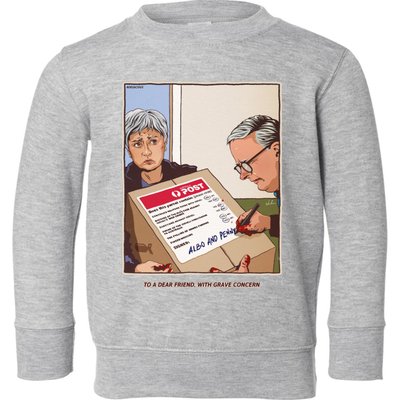 Freepalestine To A Dear Friend With Grave Concern Albo And Penny Toddler Sweatshirt