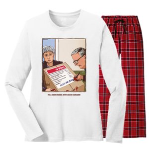 Freepalestine To A Dear Friend With Grave Concern Albo And Penny Women's Long Sleeve Flannel Pajama Set 