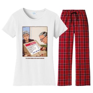 Freepalestine To A Dear Friend With Grave Concern Albo And Penny Women's Flannel Pajama Set