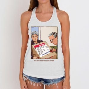 Freepalestine To A Dear Friend With Grave Concern Albo And Penny Women's Knotted Racerback Tank