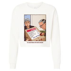 Freepalestine To A Dear Friend With Grave Concern Albo And Penny Cropped Pullover Crew