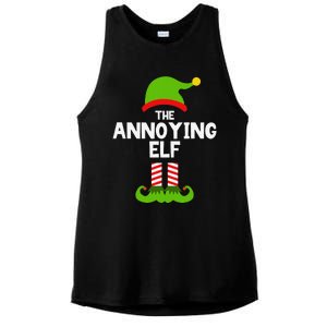 Funny The Annoying Elf Christmas Family Party Pajama Ladies PosiCharge Tri-Blend Wicking Tank